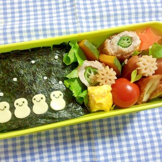 簡単キャラ弁☆ミニゆきだるま～ずのお弁当♪